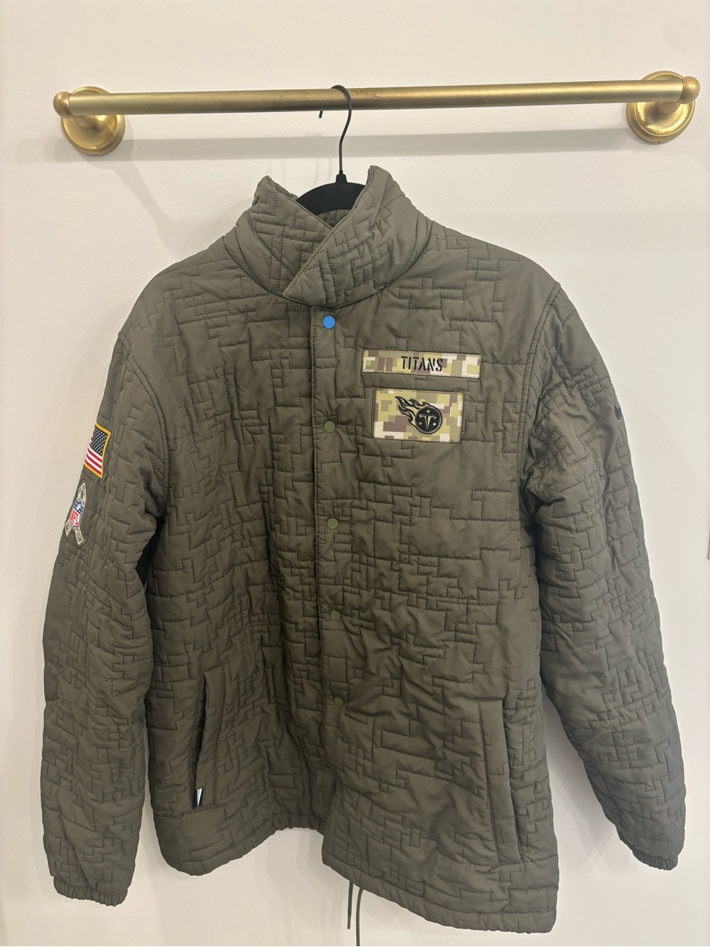 Nike NFL Tennessee Titans Team-Issued Olive Green Salute To Service Jacket